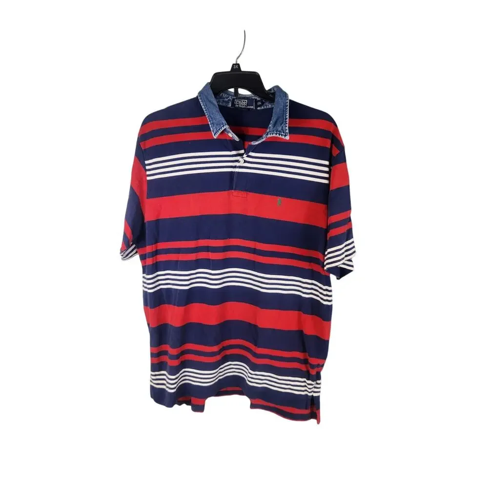 Vintage Denim Collar Polo Ralph Lauren Polo men's 2X